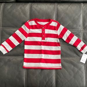 Carter’s 2T Toddler Striped Henley Long Sleeve Tee